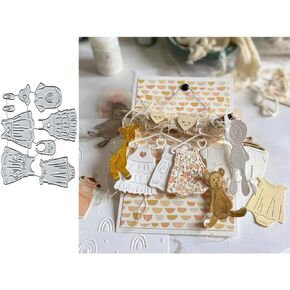 Baby Clothes Metal Die Cuts Dies Stencil, Baby Dress Cutting Dies Cut Stencils DIY Scrapbooking Cards Photo Album Craft Decorative Embossing Paper Dies for Album Card Scrapbooking Making