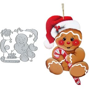 Christmas Candy Gingerbread Man Metal Cutting Die Cuts, Gingerbread Man Embossing Stencils DIY Crafts Cards Cutting Dies Cuts for DIY Embossing Card Making Photo Decorative Paper Dies Scrapbooking