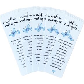 Butterfly Bookmarks with Sympathy Poem - Funeral Favors for Guests - Bulk Set of 20 - Hand Out at Celebration of Life, Memorial