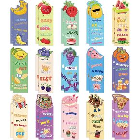 Bookmark, 30PCS Kids Bookmarks, Bookmarks for Kids, Book Marks for Reading Kids, Cute Bookmarks, Bookmarks Bulk, Book Marks for Book, 15 Styles