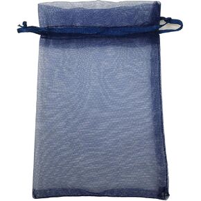 100PCS 3x4 Inches Organza Drawstring Pouches Jewelry Party Wedding Favor Gift Bags (3x4, Navy Blue)