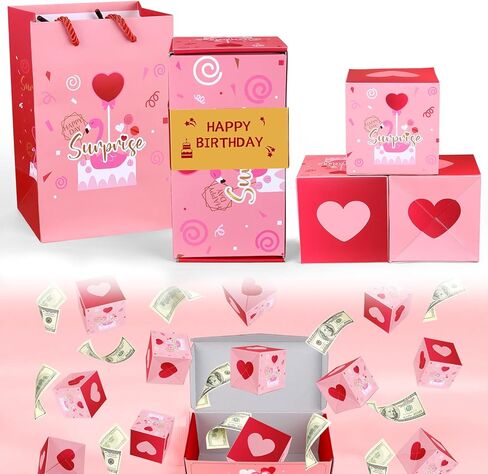 انفجار صندوق هدايا مفاجأة عيد الميلاد، صندوق هدايا عيد ميلاد سعيد، صندوق أموال مضحك كهدية نقدية، هدايا عيد ميلاد للنساء والرجال أفضل صديق وصديقة وزوجة وأخت... in Kuwait