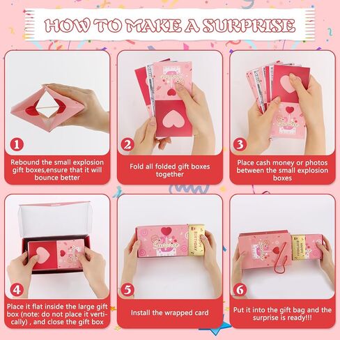 انفجار صندوق هدايا مفاجأة عيد الميلاد، صندوق هدايا عيد ميلاد سعيد، صندوق أموال مضحك كهدية نقدية، هدايا عيد ميلاد للنساء والرجال أفضل صديق وصديقة وزوجة وأخت... in Kuwait