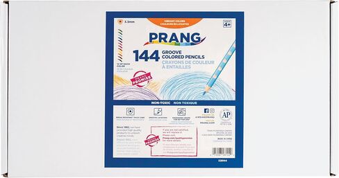 Prang Groove Triangular Colored Pencils, 3.3 Millimeter Cores, 7 Inch Length, Assorted Colors, 24 Count (28124) in Kuwait