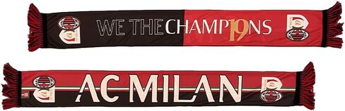 وشاح Scudetto الرسمي التاسع عشر من AC Milan، رسم مزدوج نحن البطل، الأبطال الإيطاليون، بوليستر، أحمر/أسود، مقاس واحد in Kuwait