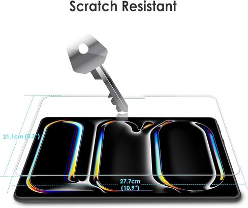 واقي شاشة WD&CD مكون من قطعتين متوافق مع iPad Pro 2024 13 بوصة، بديل لفيلم الزجاج المقسى لجهاز iPad Pro 2024 13 بوصة 【مضاد للخدش 】【مضاد للفقاعات】【عالية الوضوح】 in Kuwait