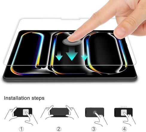 واقي شاشة WD&CD مكون من قطعتين متوافق مع iPad Pro 2024 13 بوصة، بديل لفيلم الزجاج المقسى لجهاز iPad Pro 2024 13 بوصة 【مضاد للخدش 】【مضاد للفقاعات】【عالية الوضوح】 in Kuwait