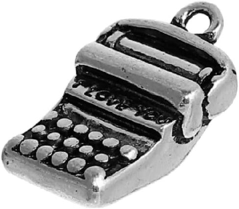 PEPPERLONELY 10 قطع من سبائك الفضة العتيقة I Love You Typewriter Charms المعلقات 20 × 12 مم (6/8 بوصة × 4/8 بوصة) in Saudi Arabia