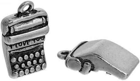 PEPPERLONELY 10 قطع من سبائك الفضة العتيقة I Love You Typewriter Charms المعلقات 20 × 12 مم (6/8 بوصة × 4/8 بوصة) in Saudi Arabia