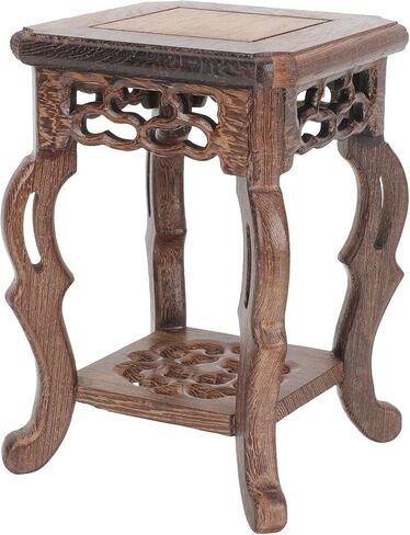 Oriental Plant Stand:Cabilock Wooden Plant Stand Indoor Outdoor Vintage Display Base Flower Pot Holder Buddha Statue Jewelry Figurine Riser Platform for Multiple Plants Corner Tall Flower Holders in Saudi Arabia