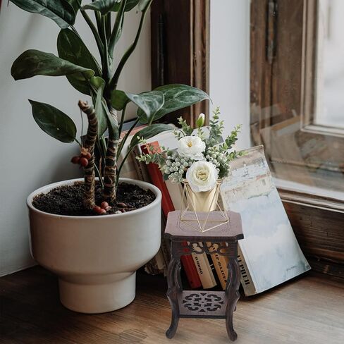 Oriental Plant Stand:Cabilock Wooden Plant Stand Indoor Outdoor Vintage Display Base Flower Pot Holder Buddha Statue Jewelry Figurine Riser Platform for Multiple Plants Corner Tall Flower Holders in Saudi Arabia