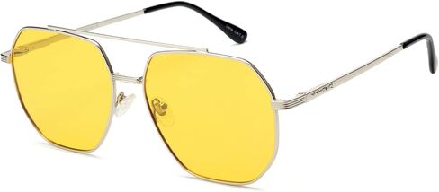 Retro Oversized Square Polarized sunglasses for Women Men, Vintage UV Protection Large Metal Sun Glasses VF2207 in Saudi Arabia