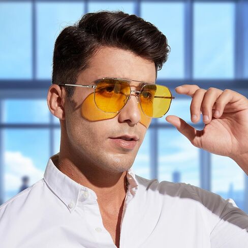 Retro Oversized Square Polarized sunglasses for Women Men, Vintage UV Protection Large Metal Sun Glasses VF2207 in Saudi Arabia