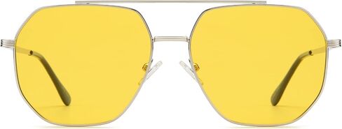 Retro Oversized Square Polarized sunglasses for Women Men, Vintage UV Protection Large Metal Sun Glasses VF2207 in Saudi Arabia
