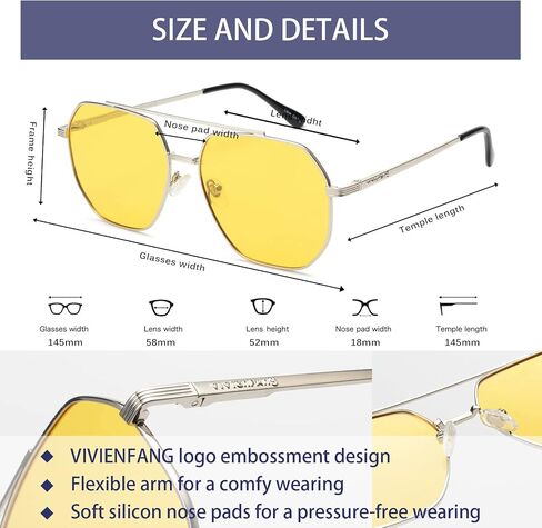 Retro Oversized Square Polarized sunglasses for Women Men, Vintage UV Protection Large Metal Sun Glasses VF2207 in Saudi Arabia