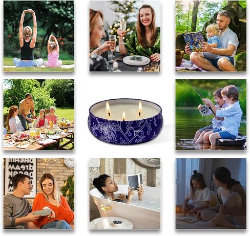 Citronella Candles Outdoor & Indoor, 13.5 oz Scented Candles Set 2 Pack Natural Soy Wax citronella Candles for Garden Patio Yard Home Balcony Camping Backyard in Saudi Arabia