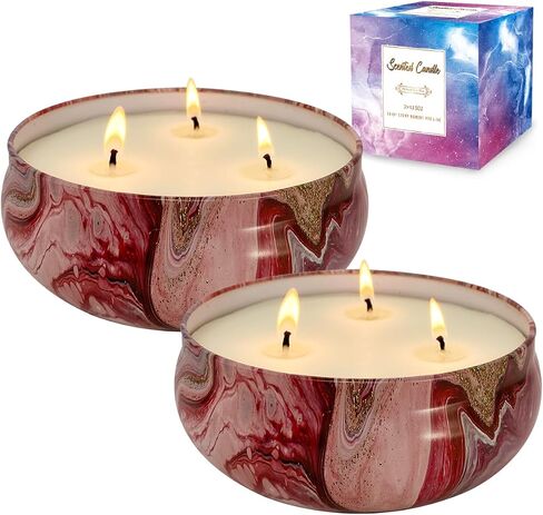 Citronella Candles Outdoor & Indoor, 13.5 oz Scented Candles Set 2 Pack Natural Soy Wax citronella Candles for Garden Patio Yard Home Balcony Camping Backyard in Saudi Arabia