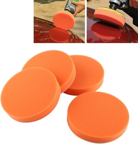 Buffing Polishing Pads, Qiilu 10Pcs 6" Sponge Polishing Buffing Waxing Pad Kit Tool for Car Buffer Polisher Compounding Polishing and Waxing in Saudi Arabia