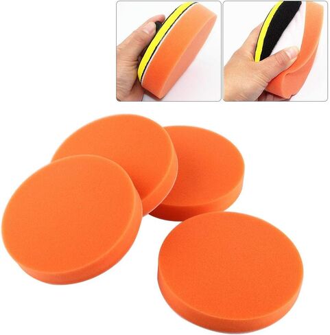 Buffing Polishing Pads, Qiilu 10Pcs 6" Sponge Polishing Buffing Waxing Pad Kit Tool for Car Buffer Polisher Compounding Polishing and Waxing in Saudi Arabia