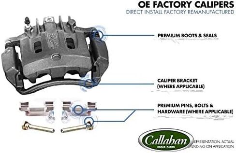 Callahan CCK06222 [4] فرجار أمامي + خلفي ممتاز نصف محمل من OEM + مشابك [تناسب 2000 2001 Lexus ES300 Toyota Camry V6] in Saudi Arabia