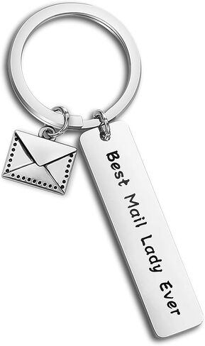 ENSIANTH Mail Carrier Keychain Thank You Gift For Postal Worker Best Mail Lady Gift Letter Charm Keychain in Saudi Arabia