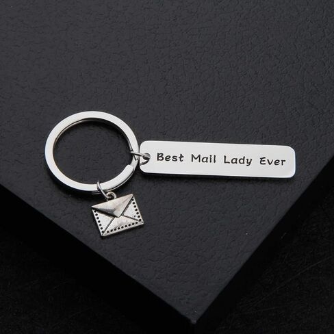 ENSIANTH Mail Carrier Keychain Thank You Gift For Postal Worker Best Mail Lady Gift Letter Charm Keychain in Saudi Arabia