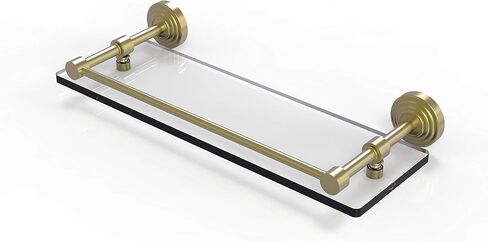 Allied Brass WP-1/22-GAL-ABR Wp 1 Gal Waverly Place Inch Tempered Gallery Rail Glass Shelf, 22 Inch, Antique Brass in Saudi Arabia