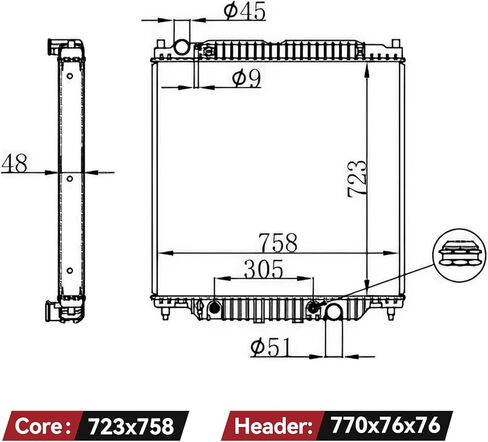 مشعاع YITAMOTOR متوافق مع 2005 2006 2007 Ford F-250/350/450/550 2011-2019 F53/F59 Super Duty OE Style CU2887 مشعاع مع نواة الألومنيوم FO3010282 in Kuwait