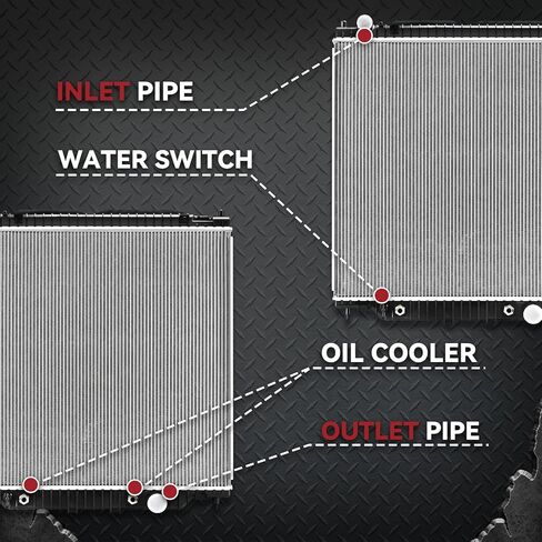 مشعاع YITAMOTOR متوافق مع 2005 2006 2007 Ford F-250/350/450/550 2011-2019 F53/F59 Super Duty OE Style CU2887 مشعاع مع نواة الألومنيوم FO3010282 in Kuwait