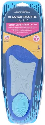 Rite Aid Plantar Fasciitis Insoles, 1 Pair – Women’s Sizes 6-10 | Orthotic Inserts for Women | Plantar Fasciitis Shoe Inserts Cushion | Arch & Heel Support in Kuwait