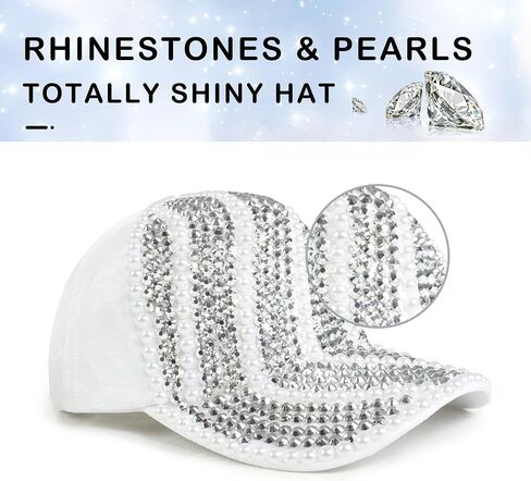 Baseball Cap Sun Hat Rhinestone Sequin Cap Diamond Bling Hat Cute Cool Summer Hats Fashionable Trucker Hats for Women Men in Saudi Arabia