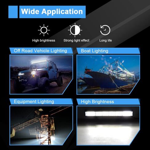 Willpower 23 Inch 570W Led Light Bar Flood Beam Led Bar 12V 24V Waterproof Offroad Driving Lights Fog Lamps for 4x4 Truck Boat Tractor Car Pickup ATV UTV SUV Boat in Saudi Arabia