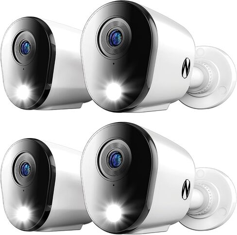 Night Owl Add On Wired 4K HD Indoor/Outdoor Deterrence Cameras with 2-Way Audio (2-Pack) (Requires Compatible DVR - Sold Separately) (2 Camera) in Saudi Arabia