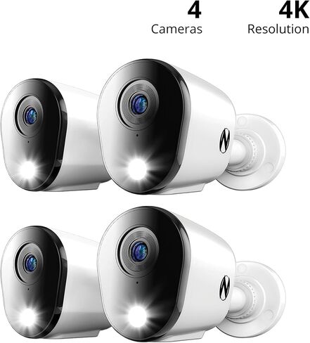 Night Owl Add On Wired 4K HD Indoor/Outdoor Deterrence Cameras with 2-Way Audio (2-Pack) (Requires Compatible DVR - Sold Separately) (2 Camera) in Saudi Arabia