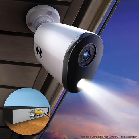 Night Owl Add On Wired 4K HD Indoor/Outdoor Deterrence Cameras with 2-Way Audio (2-Pack) (Requires Compatible DVR - Sold Separately) (2 Camera) in Saudi Arabia