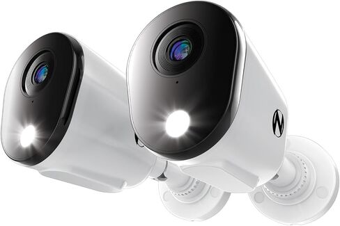 Night Owl Add On Wired 4K HD Indoor/Outdoor Deterrence Cameras with 2-Way Audio (2-Pack) (Requires Compatible DVR - Sold Separately) (2 Camera) in Saudi Arabia