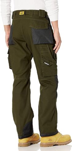 Caterpillar Men's Trademark Work Pants Built from Tough Canvas Fabric with Cargo Space, Classic Fit, Army Moss, 36W x 34L in Saudi Arabia