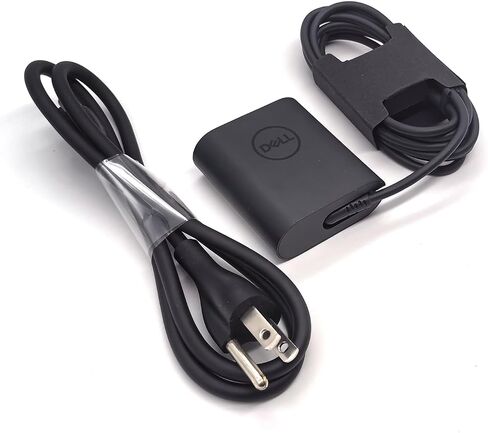 Dell Laptop Charger GAN 45W watt USB Type C USB C AC Adapter,XPS 9315 2-in-1 Charger,XPS 9315 AC Charger, Black, DA45NM210 in Saudi Arabia