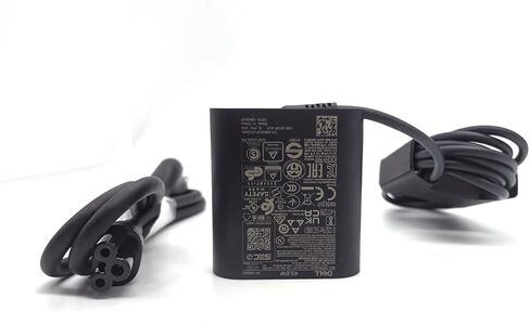 Dell Laptop Charger GAN 45W watt USB Type C USB C AC Adapter,XPS 9315 2-in-1 Charger,XPS 9315 AC Charger, Black, DA45NM210 in Saudi Arabia