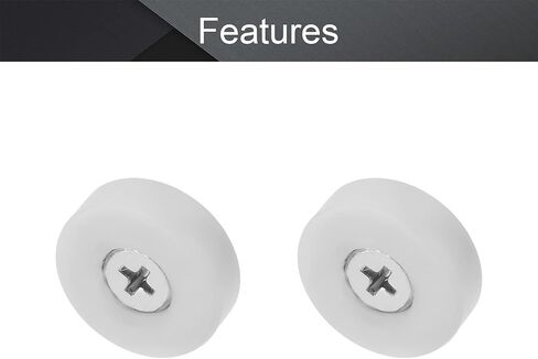 MroMax 4Pcs 22x7x1mm Roller Idler Bearing Pulley Sliding Conveyor Wheel Threaded Rod M6x8mm for Furniture, Hardware Accessories and Mobile Door White in Saudi Arabia