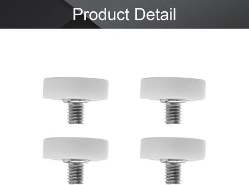 MroMax 4Pcs 22x7x1mm Roller Idler Bearing Pulley Sliding Conveyor Wheel Threaded Rod M6x8mm for Furniture, Hardware Accessories and Mobile Door White in Saudi Arabia