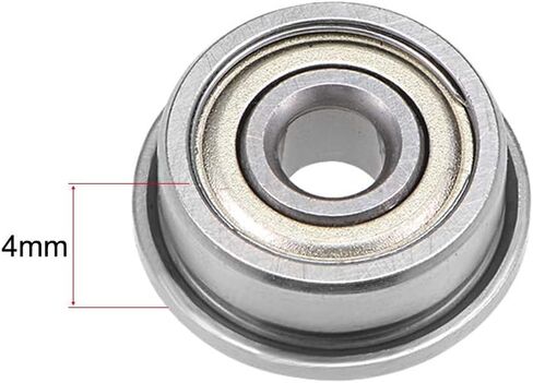 uxcell F63800ZZ Flange Ball Bearing 10x19x7mm Shielded Chrome Bearings 5pcs in Saudi Arabia