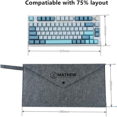 Keyboard case Travel Bag Keyboard case for Standard Mechanical Keyboards 60% 75% layout compatiable (75% Layout) in Saudi Arabia