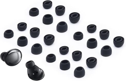 12 Pairs Ear Tips for Galaxy Buds Pro, Replacement L/M/S 3 Size Silicone Eartips Earbuds Cover Compatible with Samsung Galaxy Buds Pro SM-R190 Phantom Black in Saudi Arabia
