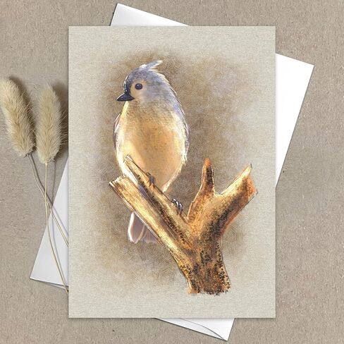 Illustrated Wild Birds All Occasion Greeting Cards, Handmade Note Card, 6 Pack, 5x7 inches, Blank Inside, with Envelopes, for birthdays, thank you notes, and more in Saudi Arabia