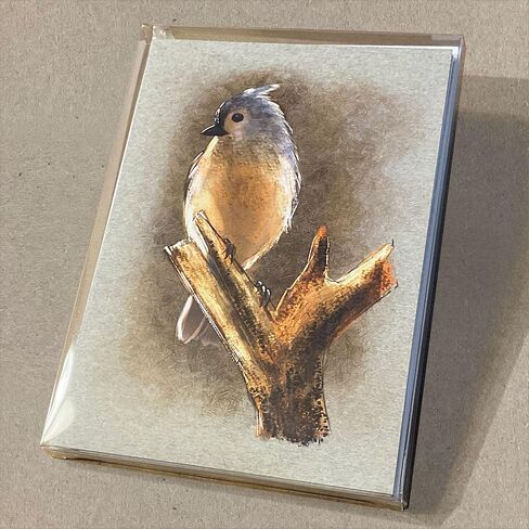 Illustrated Wild Birds All Occasion Greeting Cards, Handmade Note Card, 6 Pack, 5x7 inches, Blank Inside, with Envelopes, for birthdays, thank you notes, and more in Saudi Arabia