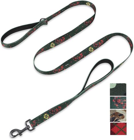Hyhug Pets 6 Feet Adjustable Long Dog Leash, Soft and Colorfast Webbing Lead for Pup Dogs Professional Training and Daily Use Walking. (Small, Camo Green) in Saudi Arabia