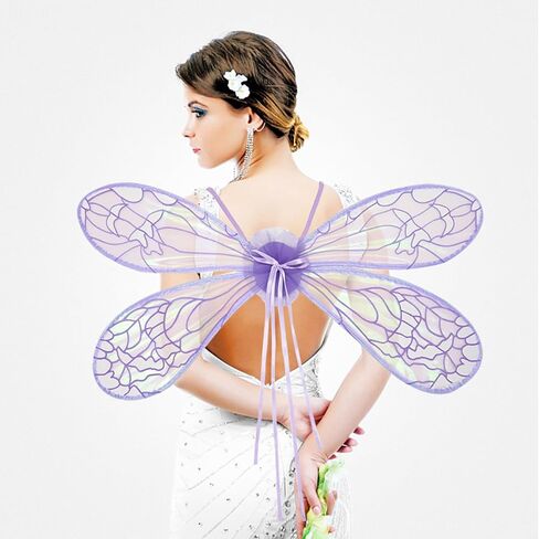 Hying Festival Costume Wings Sparkle Adult Fairy Wings Princess Angel Wing Dragonfly Wings Dress Up Accessories for Women in Saudi Arabia
