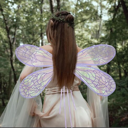 Hying Festival Costume Wings Sparkle Adult Fairy Wings Princess Angel Wing Dragonfly Wings Dress Up Accessories for Women in Saudi Arabia