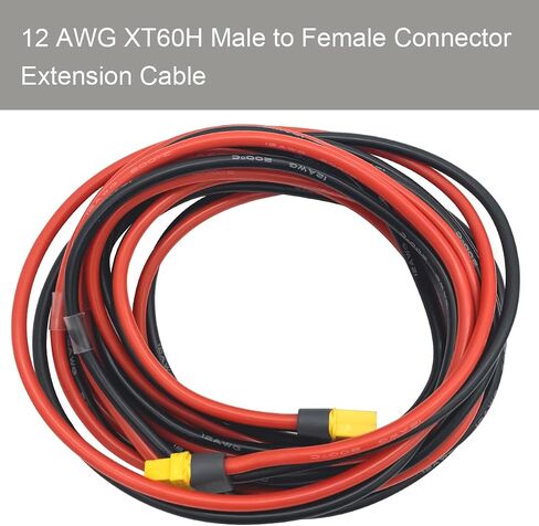 XT60 XT60h Male to XT60h XT-60 Female Connector with 1M 12AWG Silicon Wire for RC Lipo Battery FPV Drone in Saudi Arabia